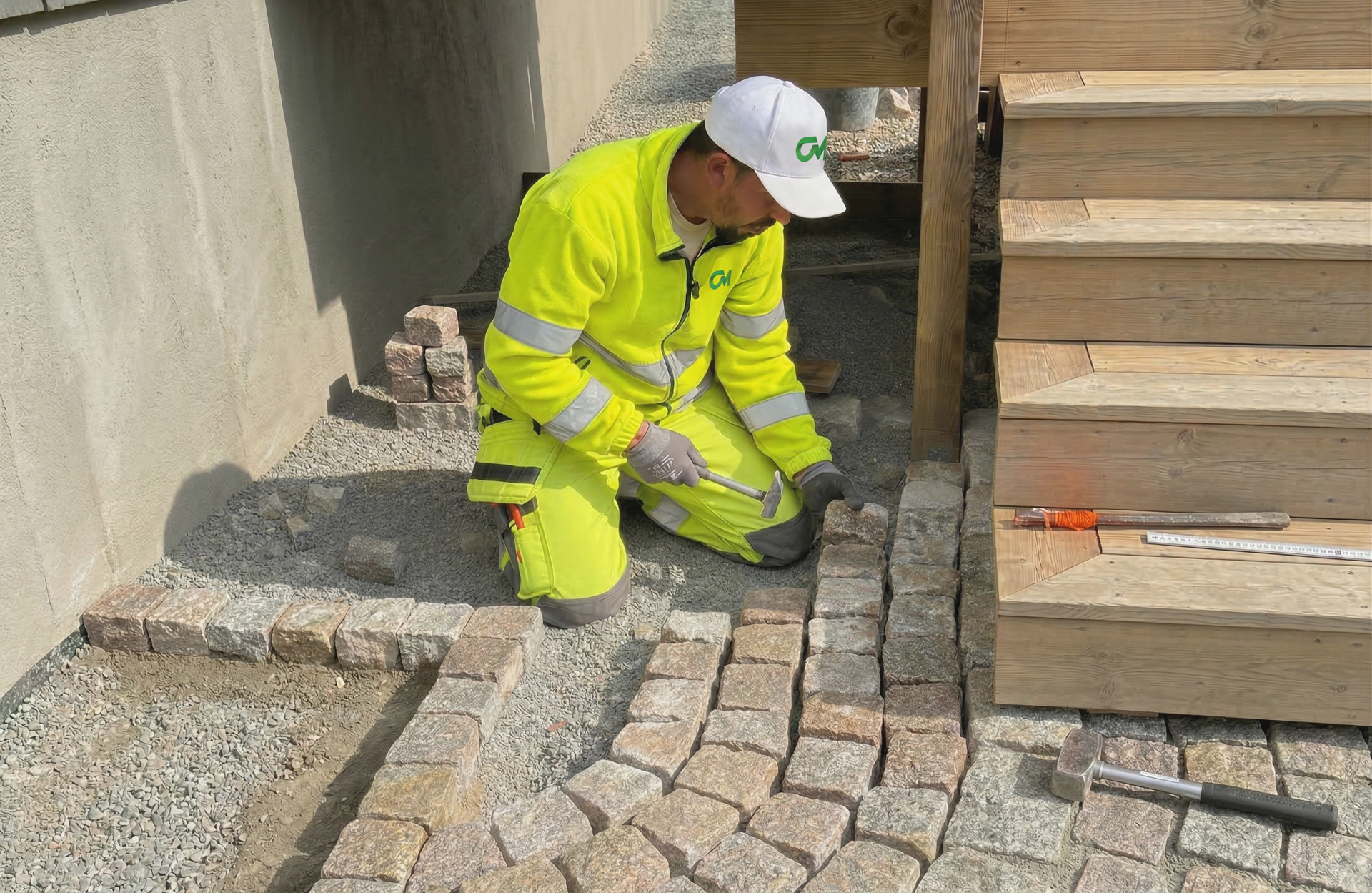 Gatsten bågmönster